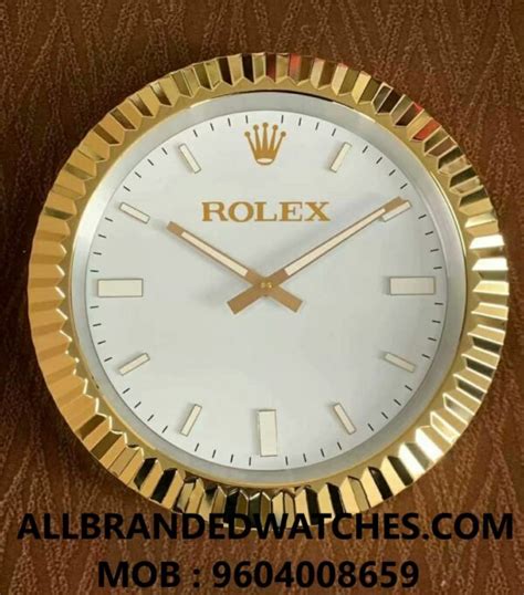 rolex gold clock|rolex wall clock original.